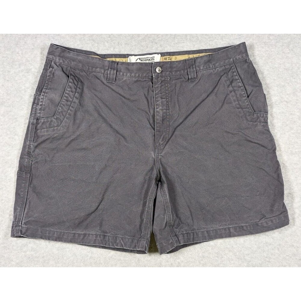 MOUNTAIN KHAKIS Shorts‎ Men 42x6 Canvas Short Relaxed Fit Chino Casual Gray